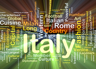 Image showing Italy background concept glowing