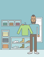 Image showing Man in clothing store.