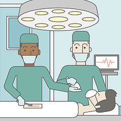 Image showing Two surgeons working