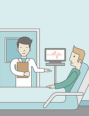 Image showing Doctor visiting patient.