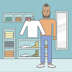 Image showing Man in clothing store.