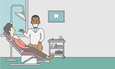 Image showing Patient and dentist.