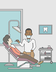 Image showing Patient and dentist.