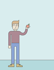 Image showing Man with apple.