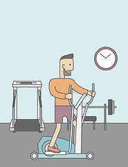 Image showing Man making exercises.