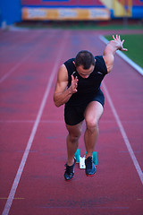 Image showing Athletic man start