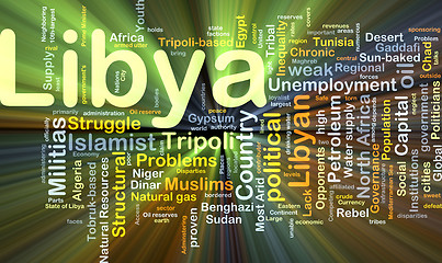 Image showing Libya background concept glowing