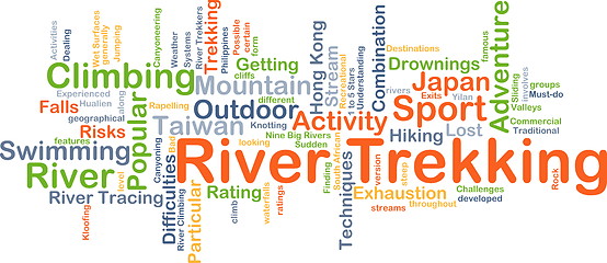 Image showing River trekking background concept