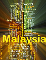 Image showing Malaysia background concept glowing