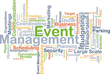 Image showing Event management background concept