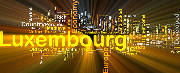 Image showing Luxembourg background concept glowing