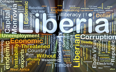 Image showing Liberia background concept glowing