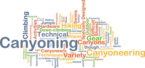 Image showing Canyoning background concept