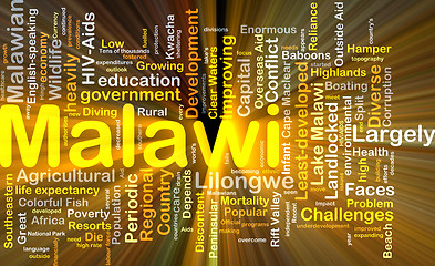 Image showing Malawi background concept glowing