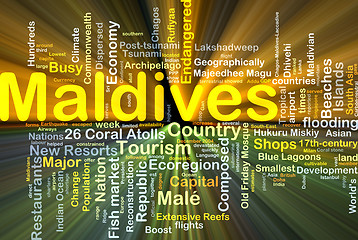 Image showing Maldives background concept glowing