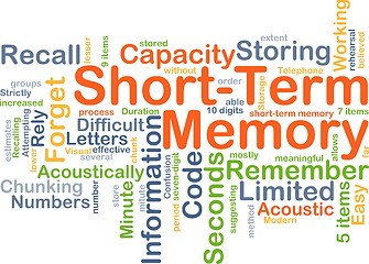 Image showing Short-term memory background concept