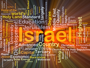 Image showing Israel background concept glowing