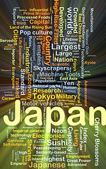 Image showing Japan background concept glowing