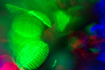 Image showing colorful night lights bokeh over dark background