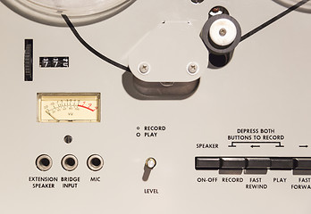 Image showing Vintage Audio Tape Panel