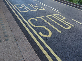 Image showing Bus stop sign