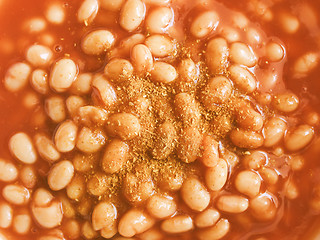 Image showing Retro looking Baked beans