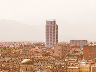 Image showing Retro looking San Paolo skyscraper in Turin