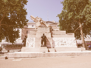 Image showing Retro looking Royal artillery memorial in London