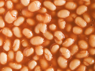 Image showing Retro looking Baked beans