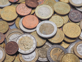 Image showing Euro coins