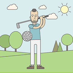 Image showing Golf player man.