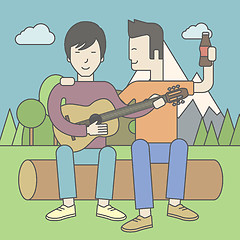 Image showing Men playing guitar.