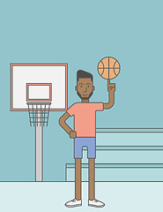 Image showing Basketball player man.