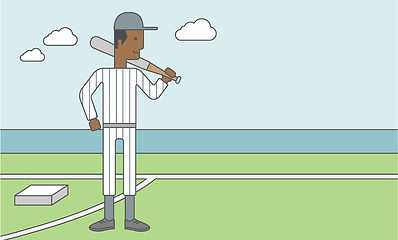 Image showing Baseball player man.
