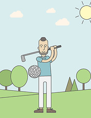 Image showing Golf player man.