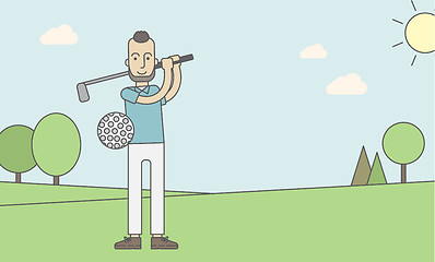 Image showing Golf player man.
