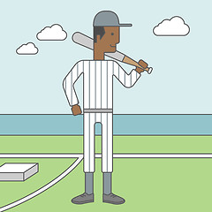 Image showing Baseball player man.