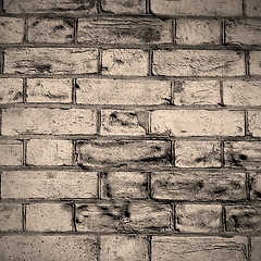 Image showing in london abstract    texture of a ancien wall and ruined brick