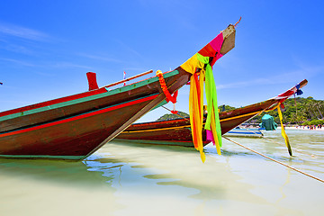 Image showing asia in the  kho tao bay  south china sea anchor