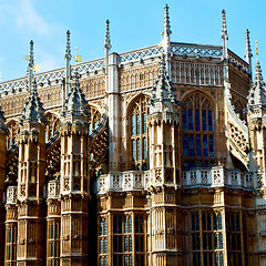 Image showing old in london  historical    parliament glass  window    structu