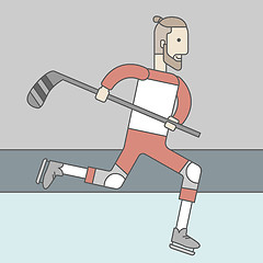 Image showing Hockey player man.
