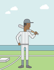 Image showing Baseball player man.