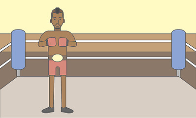 Image showing Boxer african man.