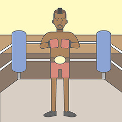 Image showing Boxer african man.