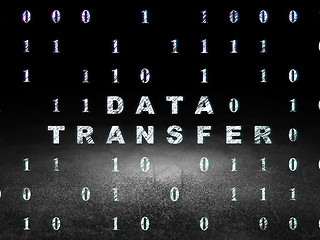 Image showing Data concept: Data Transfer in grunge dark room