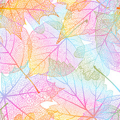 Image showing Detailed leaves seamless background. EPS 10