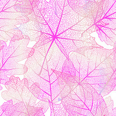 Image showing Detailed leaves seamless background. EPS 10