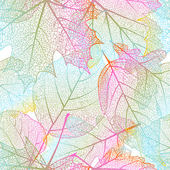 Image showing Detailed leaves seamless background. EPS 10