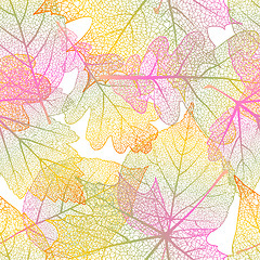 Image showing Detailed leaves seamless background. EPS 10