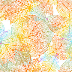 Image showing Detailed leaves seamless background. EPS 10